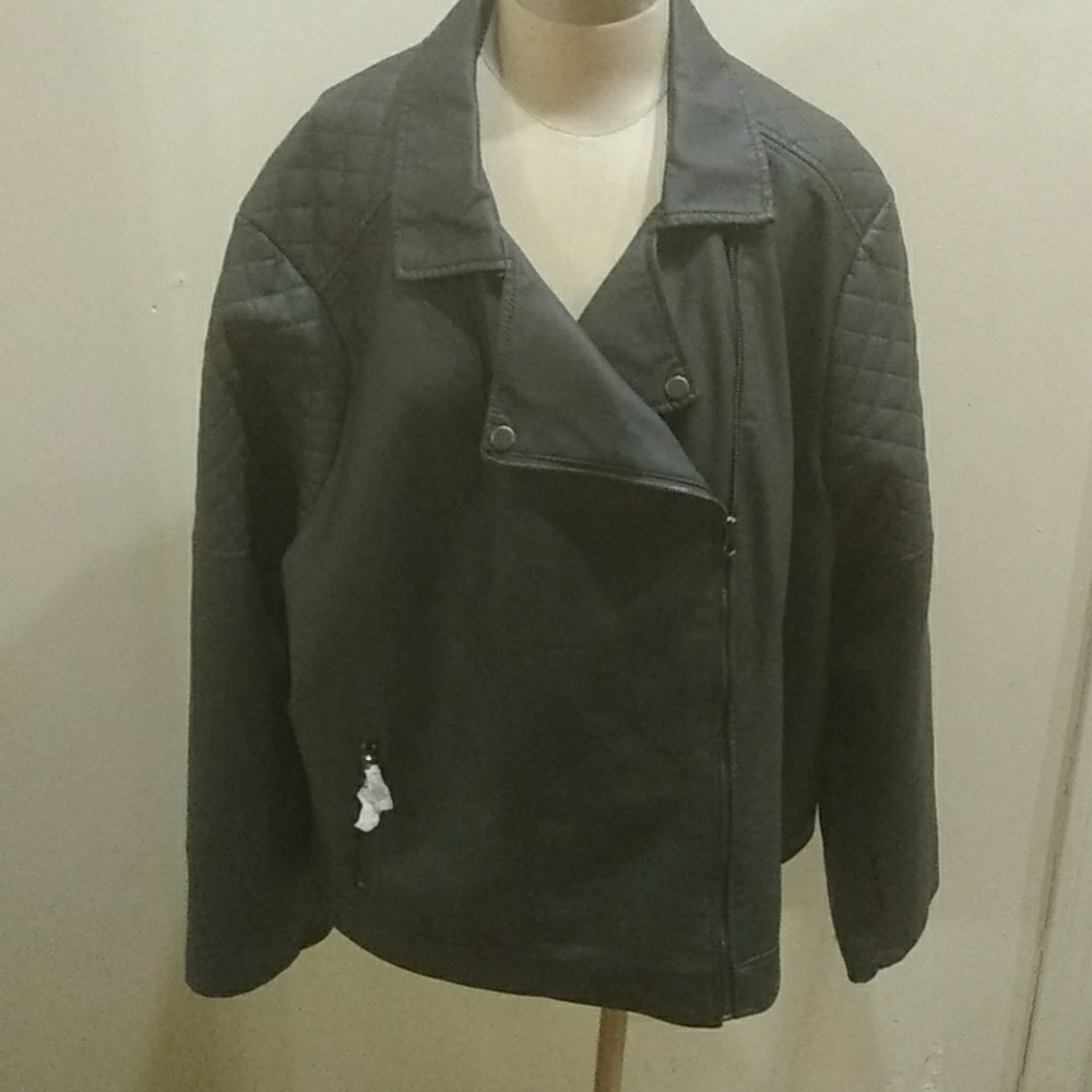 Nwt gray pleather jacket